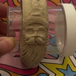 Vintage 1990 Jim Shore Santa Stained Resin Bangle Bracelet Blank JS 90 Copyright